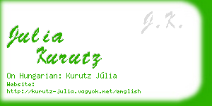julia kurutz business card