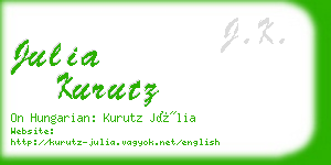 julia kurutz business card